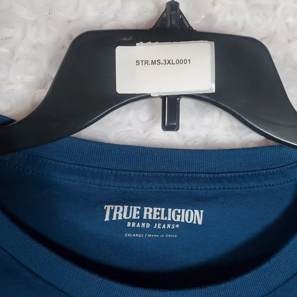 True Religion Men's Horseshoe Logo Crewneck Size 2XL